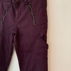 Rag & Bone zippered jeans mulberry dark purple 25